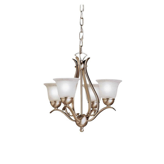 KICHLER 2019NI Dover 4 Light Mini Chandelier Brushed Nickel
