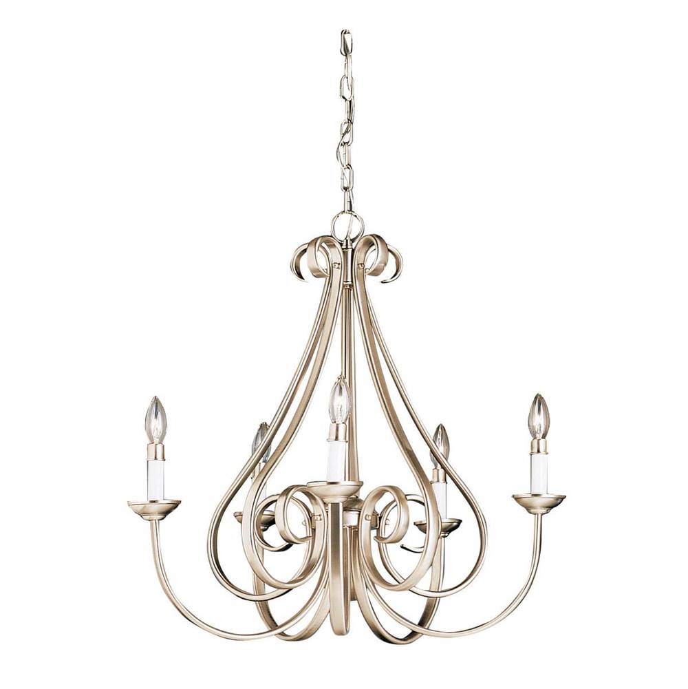 KICHLER 2021NI Dover 24.5" 5 Light Chandelier in Brushed Nickel