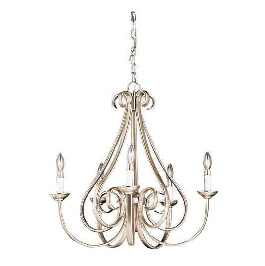 KICHLER 2021NI Dover 24.5" 5 Light Chandelier in Brushed Nickel