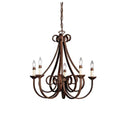 KICHLER 2021TZ Dover 24.5" 5 Light Chandelier in Tannery Bronze