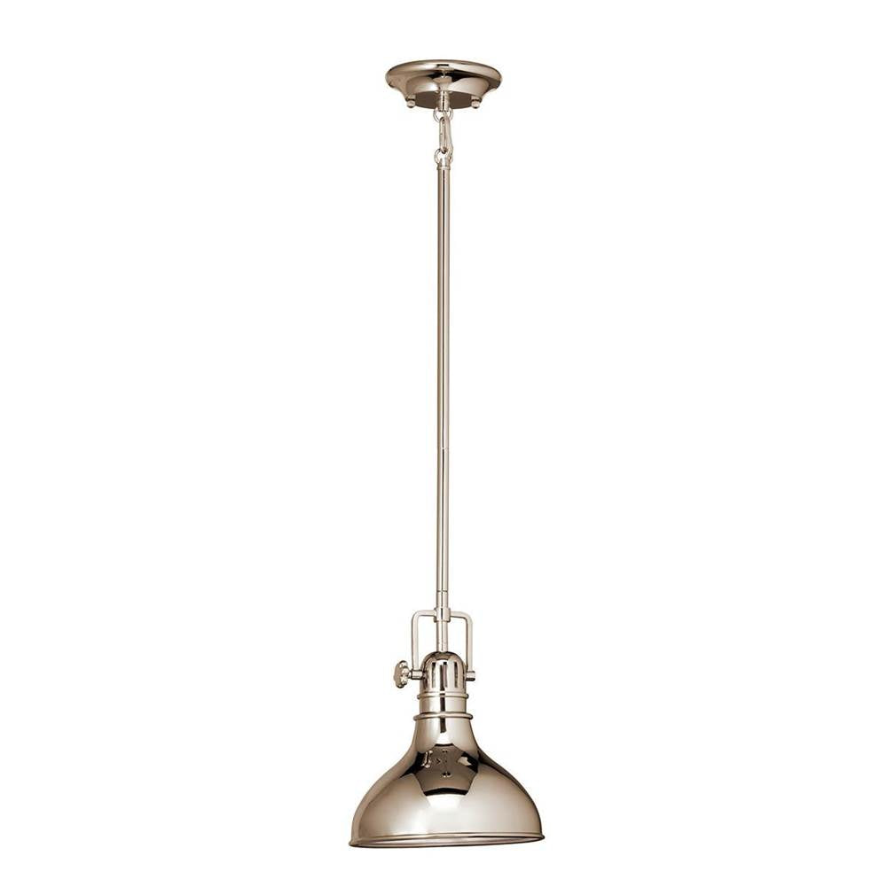 KICHLER 2664PN Hatteras Bay 10.25" 1 Light Mini Pendant Polished Nickel