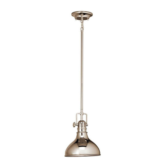 KICHLER 2664PN Hatteras Bay 10.25" 1 Light Mini Pendant Polished Nickel