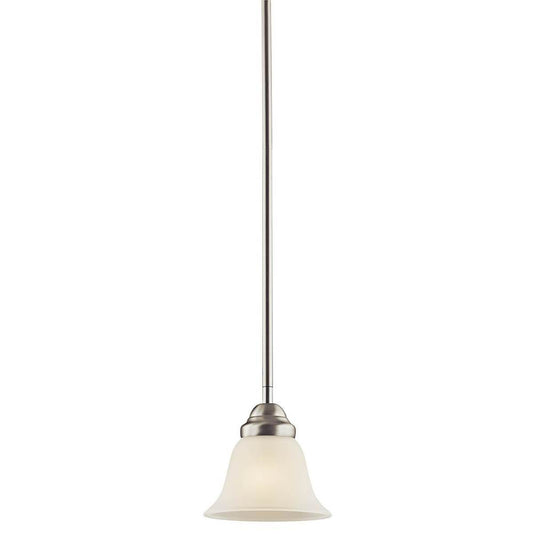 KICHLER 2693NI Wynberg 6" 1 Light Mini Pendant with Satin Etched Glass in Brushed Nickel