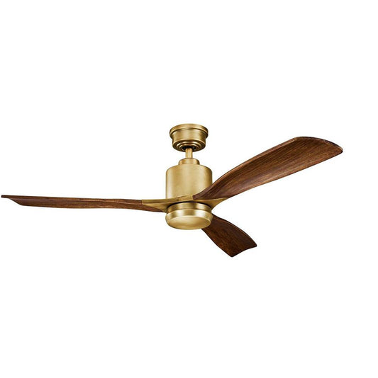 KICHLER 300027NBR Ridley II LED 52" Fan Natural Brass