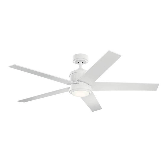 KICHLER 300044MWH Brahm LED 56" Ceiling Fan Matte White