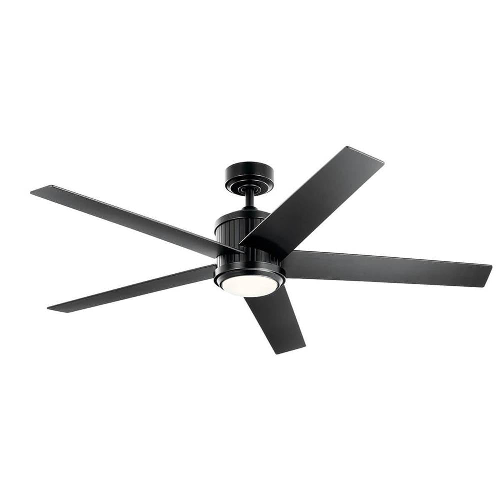 KICHLER 300044SBK Brahm LED 56" Ceiling Fan Satin Black