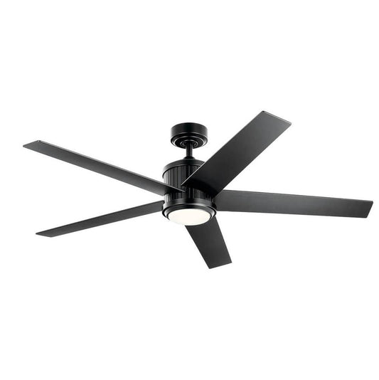 KICHLER 300044SBK Brahm LED 56" Ceiling Fan Satin Black