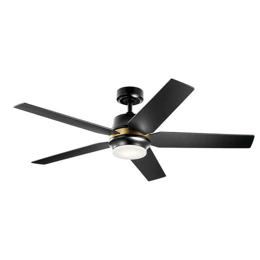 KICHLER 300059SBK Maeve LED 52" Ceiling Fan Satin Black