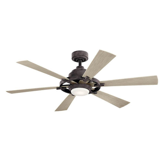 KICHLER 300241WZC Iras LED 52" Ceiling Fan Weathered Zinc