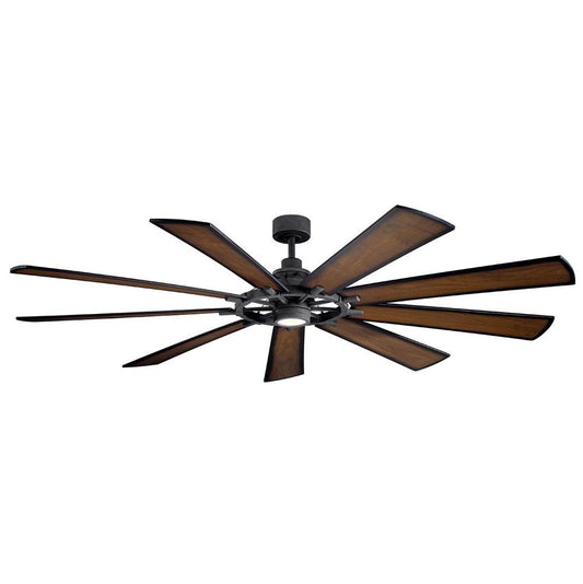 KICHLER 300285DBK Gentry XL LED 85" Fan Distressed Black