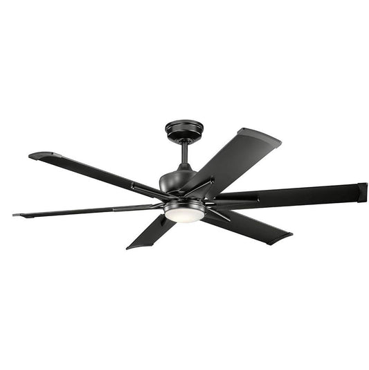 KICHLER 300300SBK Szeplo II LED 60" Fan Satin Black