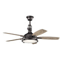 KICHLER 310018AVI Hatteras Bay LED 3000K 52" Fan Anvil Iron