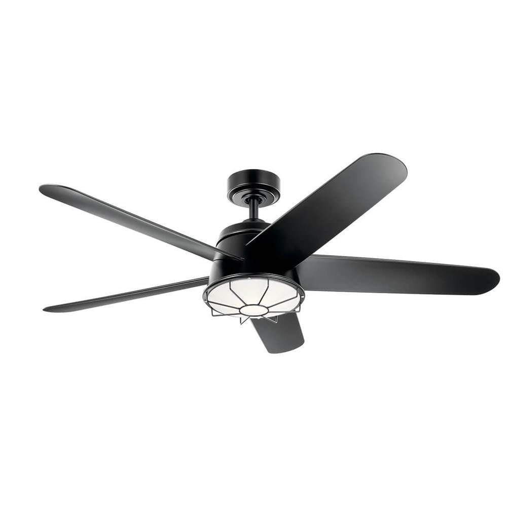 KICHLER 310072SBK Daya LED 54" Ceiling Fan Satin Black
