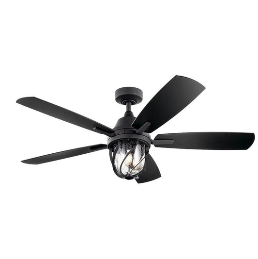 KICHLER 310073DBK Lydra LED 52" Ceiling Fan Distressed Black