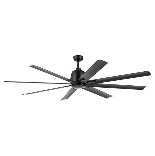 KICHLER 310275SBK 75 Inch Breda 8 Blade Ceiling Fan in Satin Black with Satin Black Blades