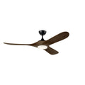 KICHLER 310560SBK 60 Inch Mylo Ceiling Fan With Satin Etch Cased Opal Glass In Satin Black With Aged Walnut Wood Blades