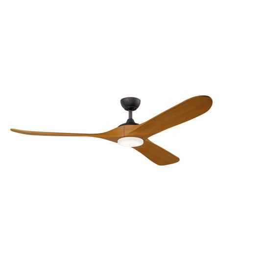 KICHLER 310570AVI 70 Inch Mylo Ceiling Fan with Satin Etch Cased Opal Glass in Anvil Iron with Honey Maple Wood Blades