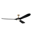 KICHLER 310580CPZ 80 Inch Mylo Ceiling Fan With Satin Etch Cased Opal Glass In Champagne Bronze With Jet Black Wood Blades
