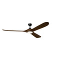 KICHLER 310580SBK 80 Inch Mylo Ceiling Fan With Satin Etch Cased Opal Glass In Satin Black With Aged Walnut Wood Blades