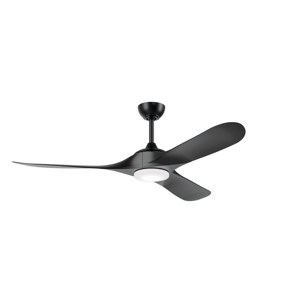 KICHLER 310660SBK 60 Inch Mylo Weather+ Ceiling Fan With Satin Etch Cased Opal Glass In Satin Black