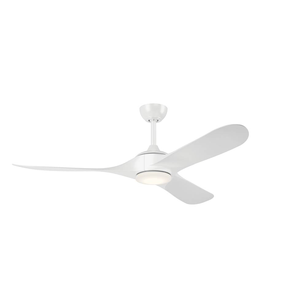 KICHLER 310660WH 60 Inch Mylo Weather+ Ceiling Fan with Satin Etch Cased Opal Glass in White