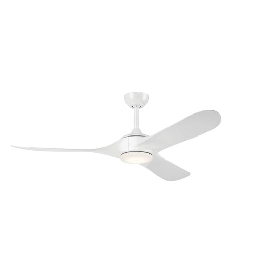 KICHLER 310660WH 60 Inch Mylo Weather+ Ceiling Fan with Satin Etch Cased Opal Glass in White