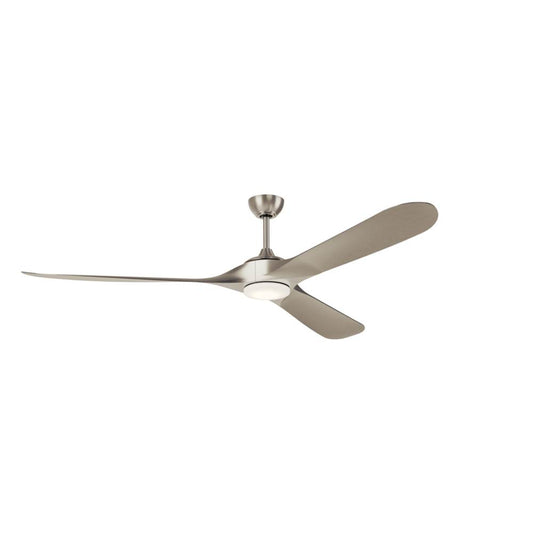 KICHLER 310680NI 80 Inch Mylo Weather+ Ceiling Fan with Satin Etch Cased Opal Glass in Brushed Nickel