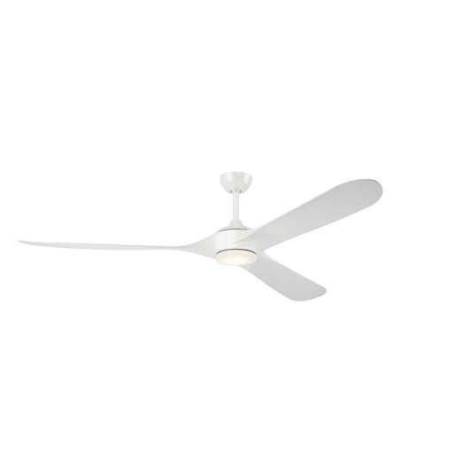 KICHLER 310680WH 80 Inch Mylo Weather+ Ceiling Fan with Satin Etch Cased Opal Glass in White