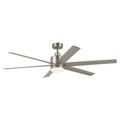 KICHLER 310765NI 65 Inch Loa Ceiling Fan With Satin Etch Cased Opal Glass In Brushed Nickel With Silver Blades