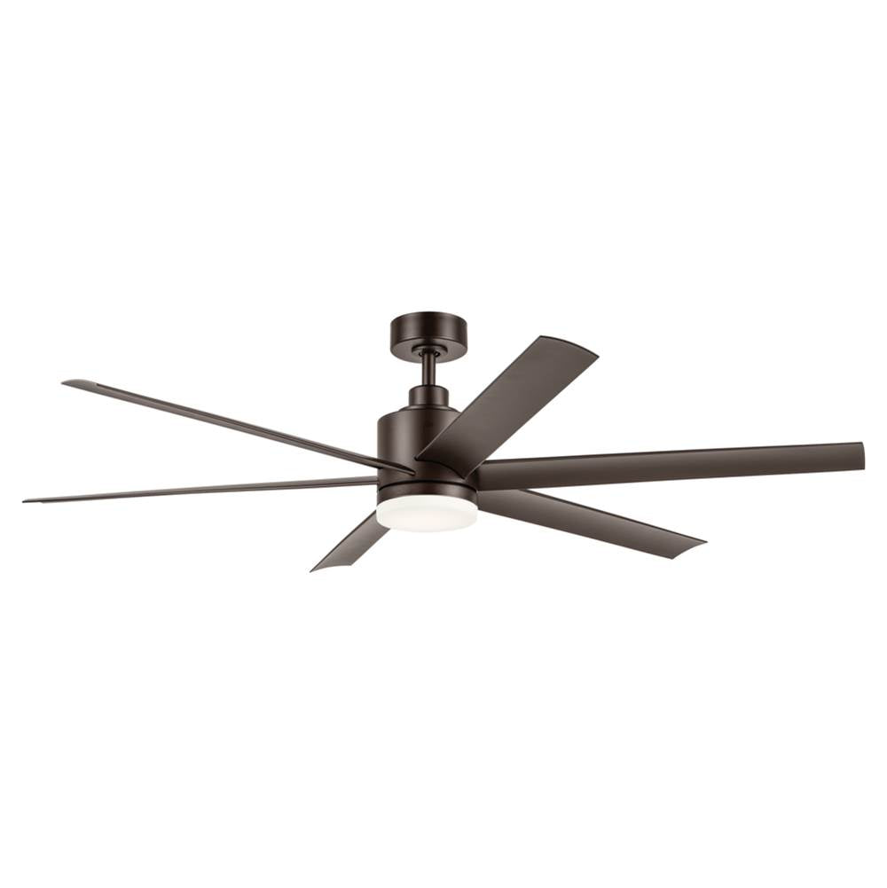 KICHLER 310765SNB 65 Inch Loa Ceiling Fan With Satin Etch Cased Opal Glass In Satin Natural Bronze With Satin Natural Bronze Blades