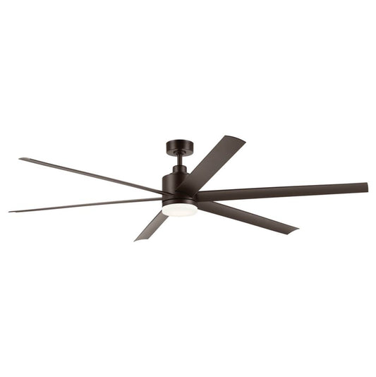 KICHLER 310780SNB 80 Inch Loa Ceiling Fan with Satin Etch Cased Opal Glass in Satin Natural Bronze with Satin Natural Bronze Blades