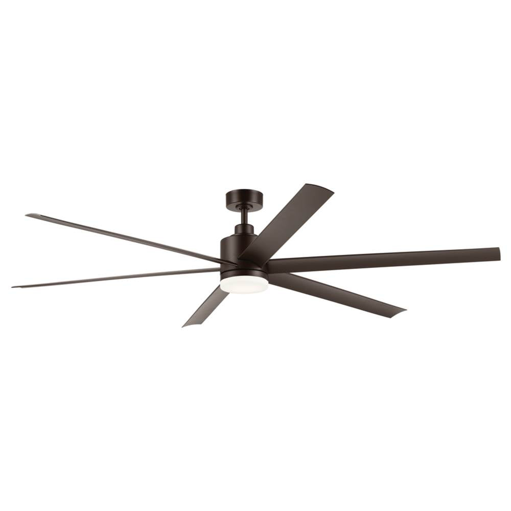 KICHLER 310780SNB 80 Inch Loa Ceiling Fan With Satin Etch Cased Opal Glass In Satin Natural Bronze With Satin Natural Bronze Blades