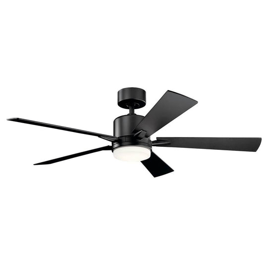 KICHLER 330000SBK Lucian LED 3000K 52"" Fan Satin Black