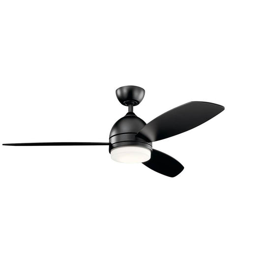 KICHLER 330002SBK Vassar LED 3000K 52" Fan Satin Black