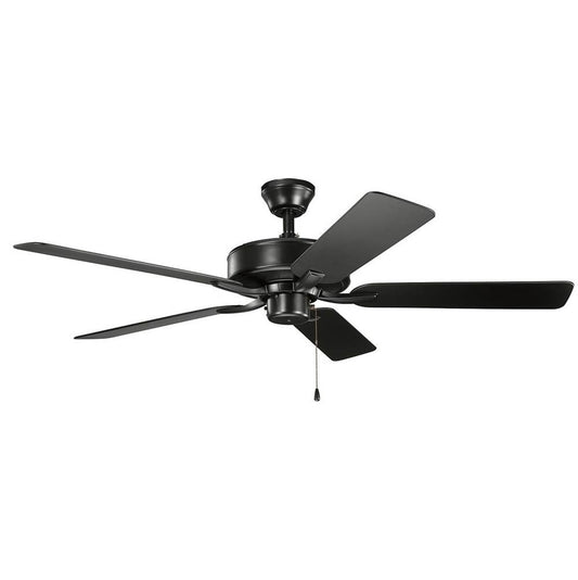 KICHLER 330015SBK 52" Basics Pro Patio Fan Satin Black