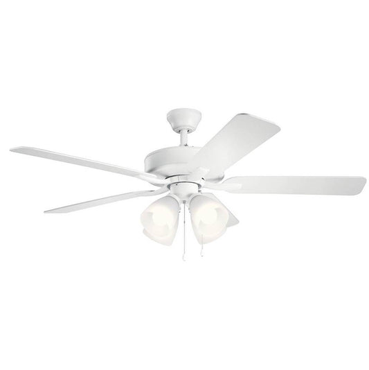 KICHLER 330016MWH 52" Basics Pro Premier Fan Matte White