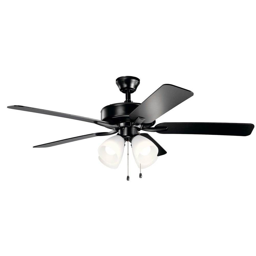 KICHLER 330016SBK 52" Basics Pro Premier Fan Satin Black
