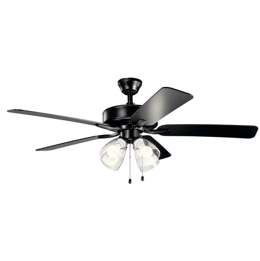 KICHLER 330016SBKS 52" Basics Pro Premier Fan Satin Black