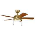KICHLER 330171NBR Starkk LED 42" Fan Natural Brass