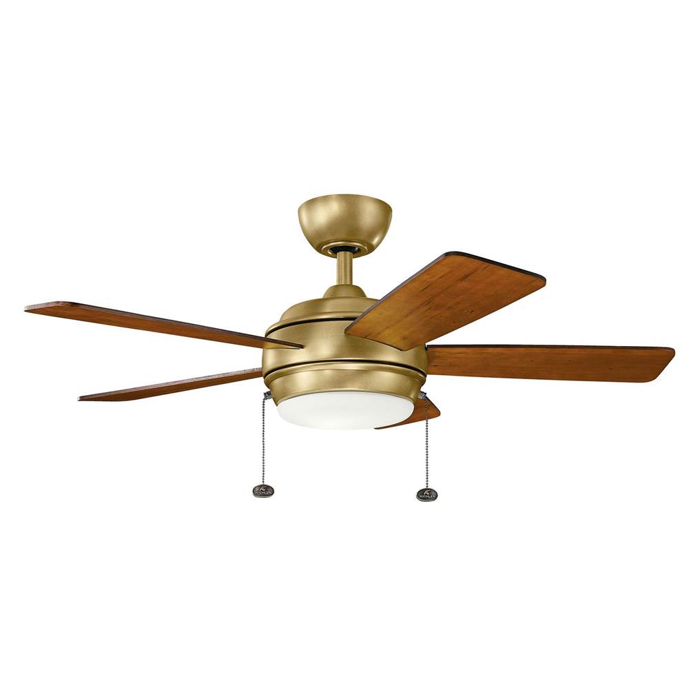 KICHLER 330171NBR Starkk LED 42" Fan Natural Brass