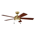 KICHLER 330174NBR Starkk LED 52" Fan Natural Brass