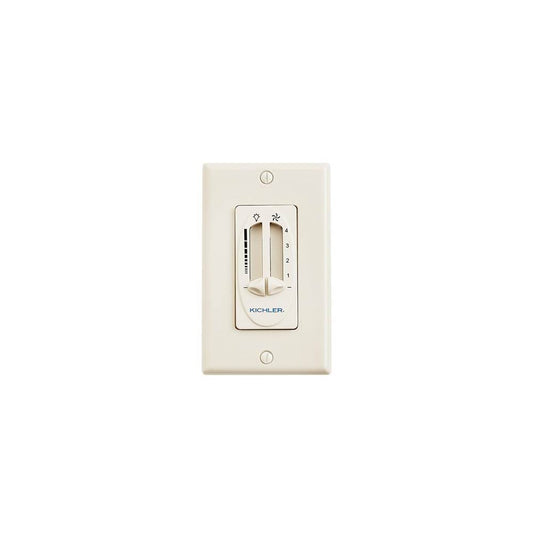 KICHLER 337010ALM Dual Slide Control Fan and Light Almond