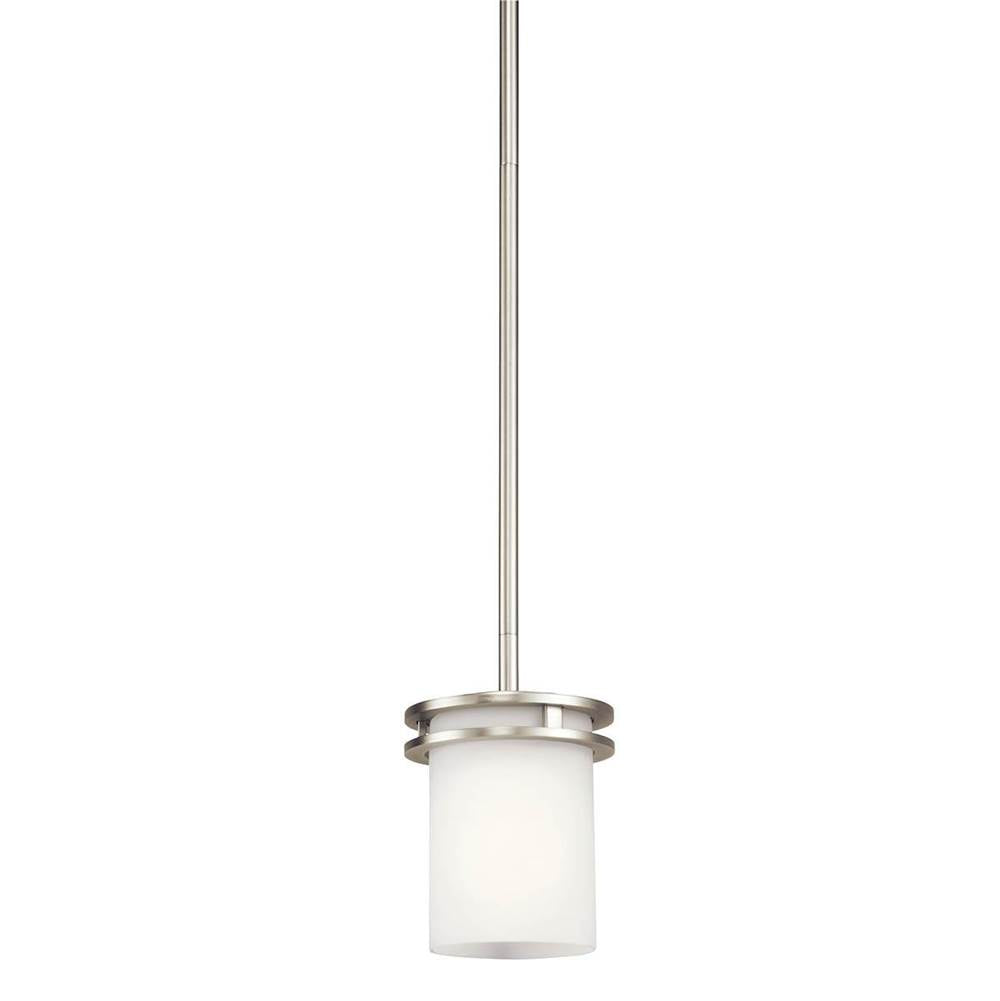 KICHLER 3475NI Hendrik 7.5" 1 Light Mini Pendant with Satin Etched Cased Opal Glass Brushed Nickel