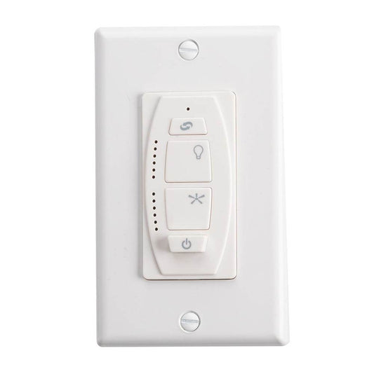 KICHLER 370036WHTR 6 Speed DC Wall Transmitter Full Function White