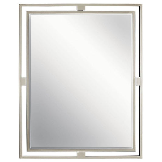 KICHLER 41071NI Hendrik 30" Rectangular Mirror in Brushed Nickel