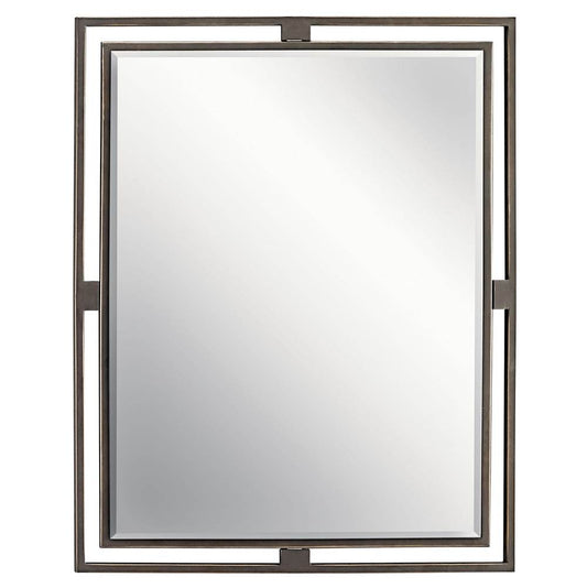 KICHLER 41071OZ Hendrik 30" Rectangular Mirror in Olde Bronze