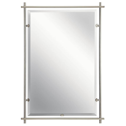 KICHLER 41096NI Eileen Modern Rectangular Mirror Brushed Nickel
