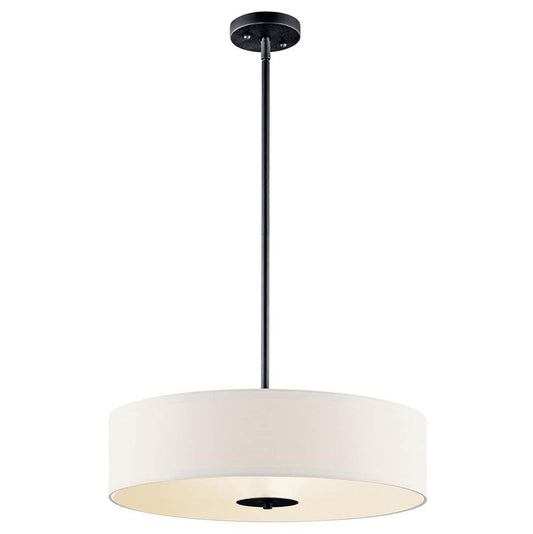 KICHLER 42121BK 20" 3 Light Convertible Pendant Black