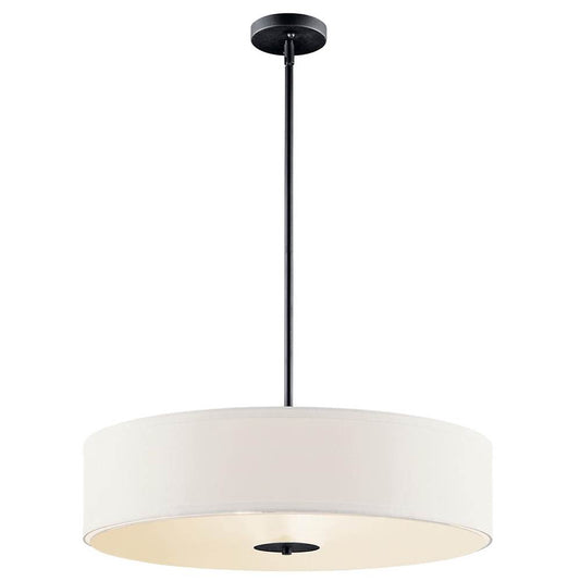 KICHLER 42122BK 24" 3 Light Convertible Pendant Black