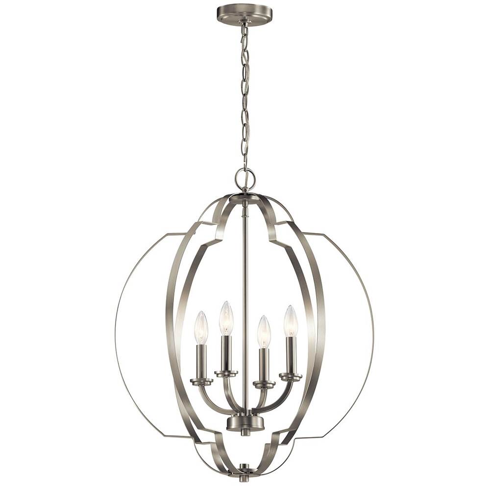 KICHLER 42138NI Voleta 26.25" 4 Light Foyer Pendant Brushed Nickel